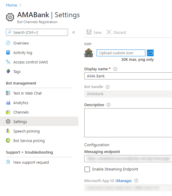 Microsoft App ID and Password for Bot Framework Composer