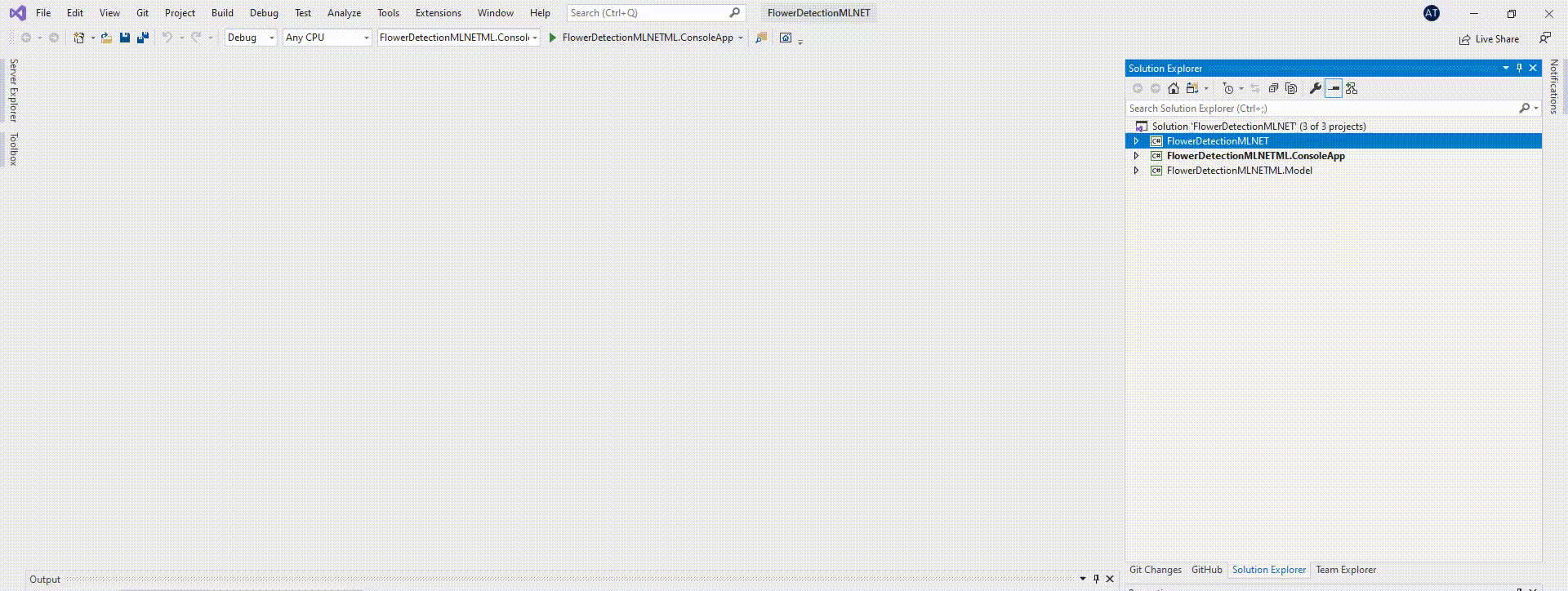 Machine Learning Experience from Visual Studio