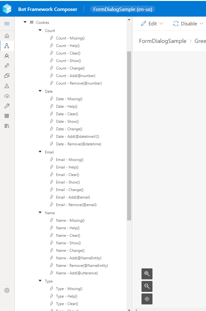 Form Dialog with triggers