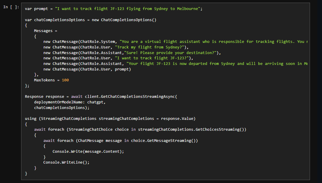 Flight Tracker with the Generative AI