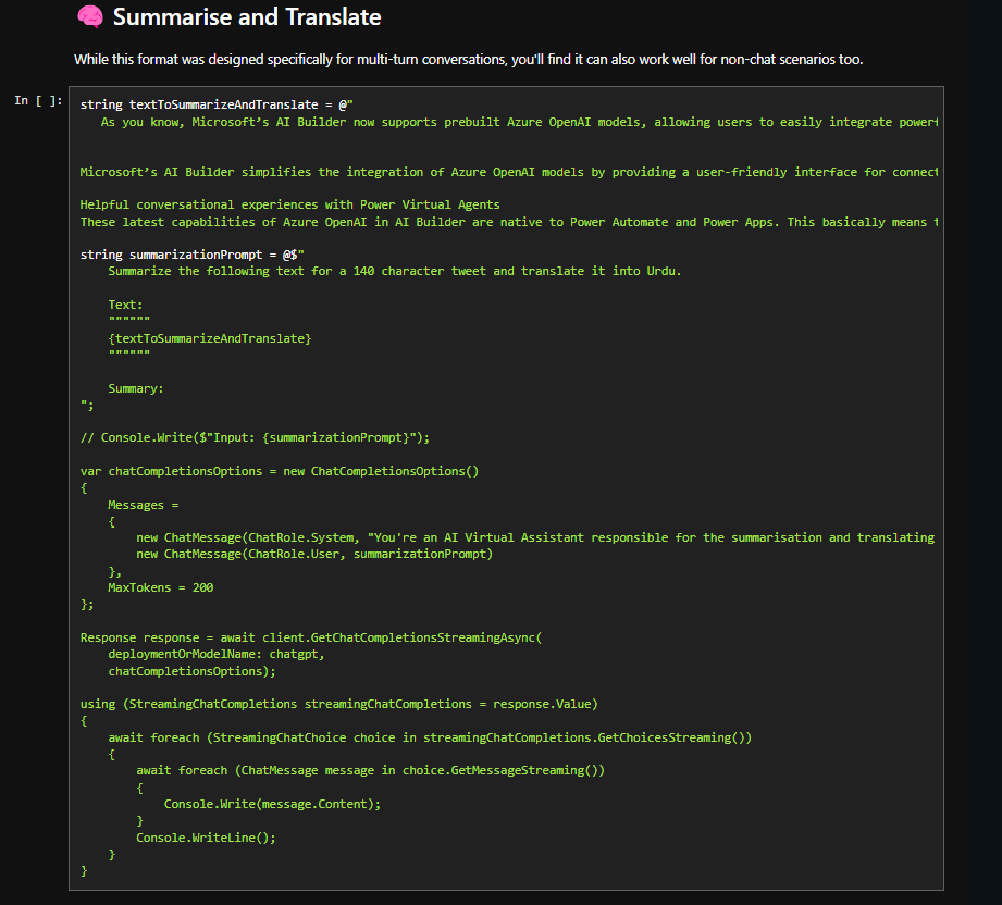 Summary and Translation with GPT-3.5