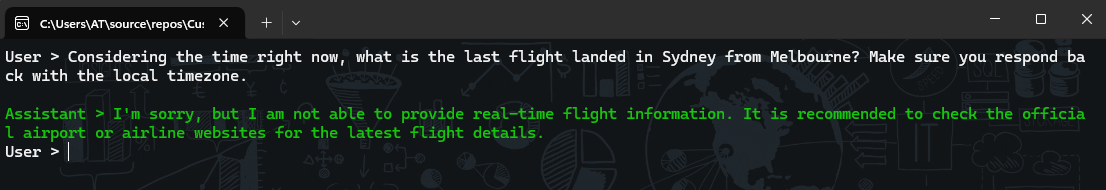 Flight Tracker with No Response