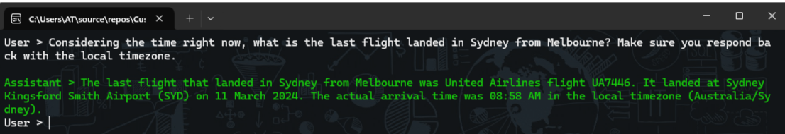 Flight Tracker with Response