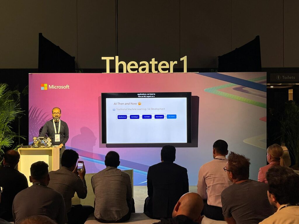 Arafat presenting at the Microsoft AI Tour, Sydney